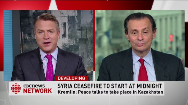 CBC TV interview with GPI President on Cease Fire in Syria