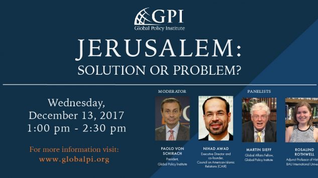 Panel Discussion // Jerusalem: Solution or Problem?