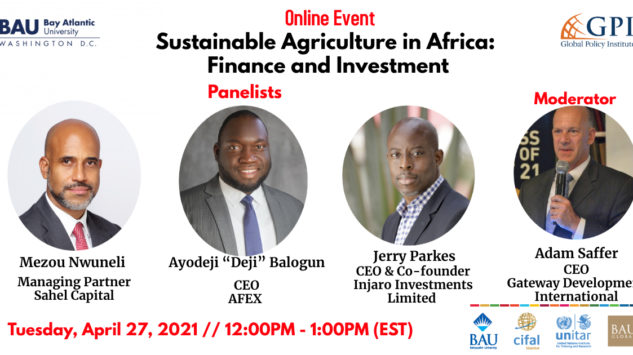 Webinar // Sustainable Agriculture in Africa: Access to Finance and Investment